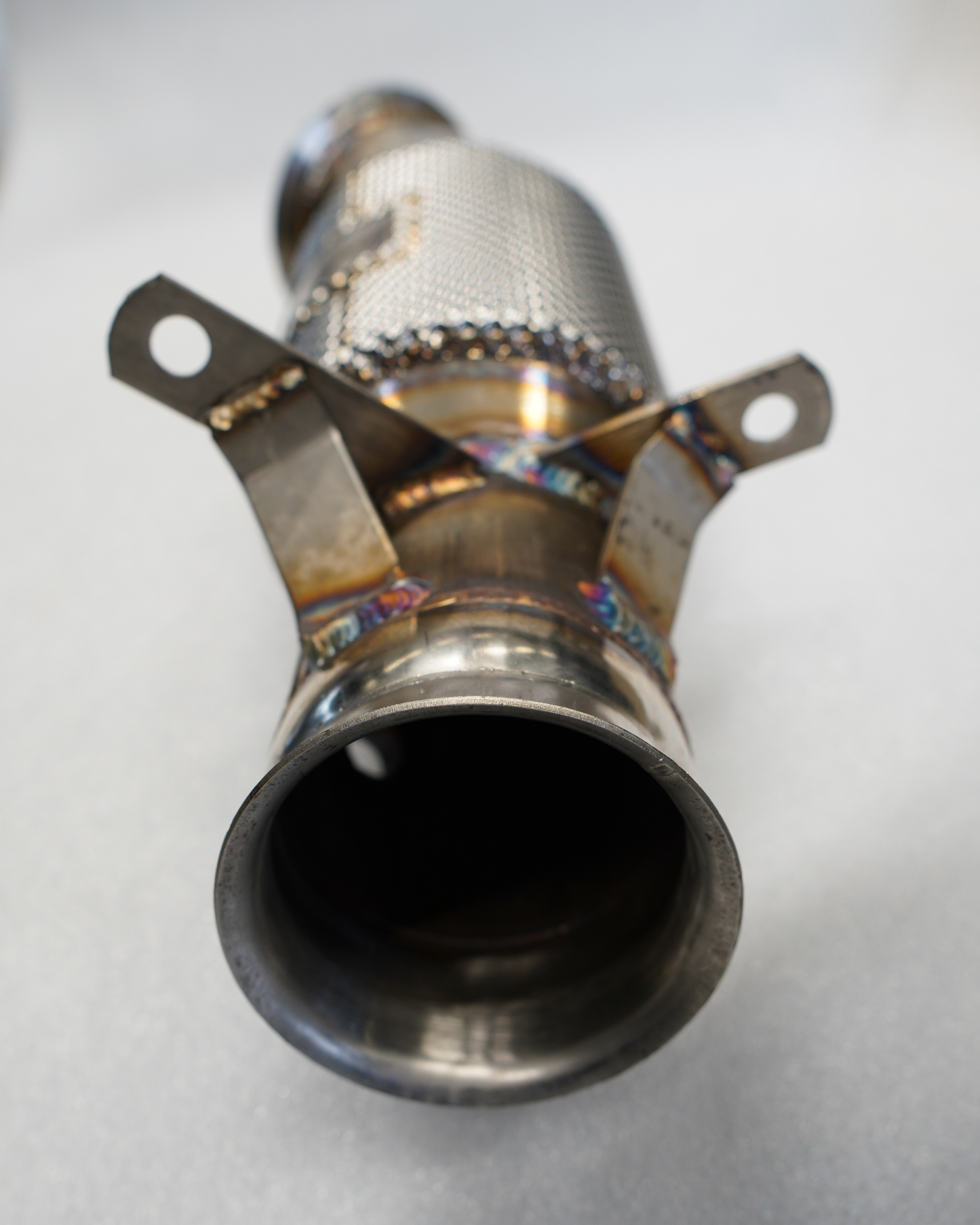 90mm Downpipe mit 200 Zellen Sport-Kat. Edelstahl BMW N55 F87 M2 M135i M235i