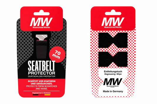 MW Seatbelt Protector, Gurtschloss Protektor, Gurtschlossschutz, Gurtschlossschoner, 70mm, Auto Sicherheitsgurt Schutz, Abschnallschutz fürs Auto, Gurtschloss Sicherung, 2 Stück, Universell passend